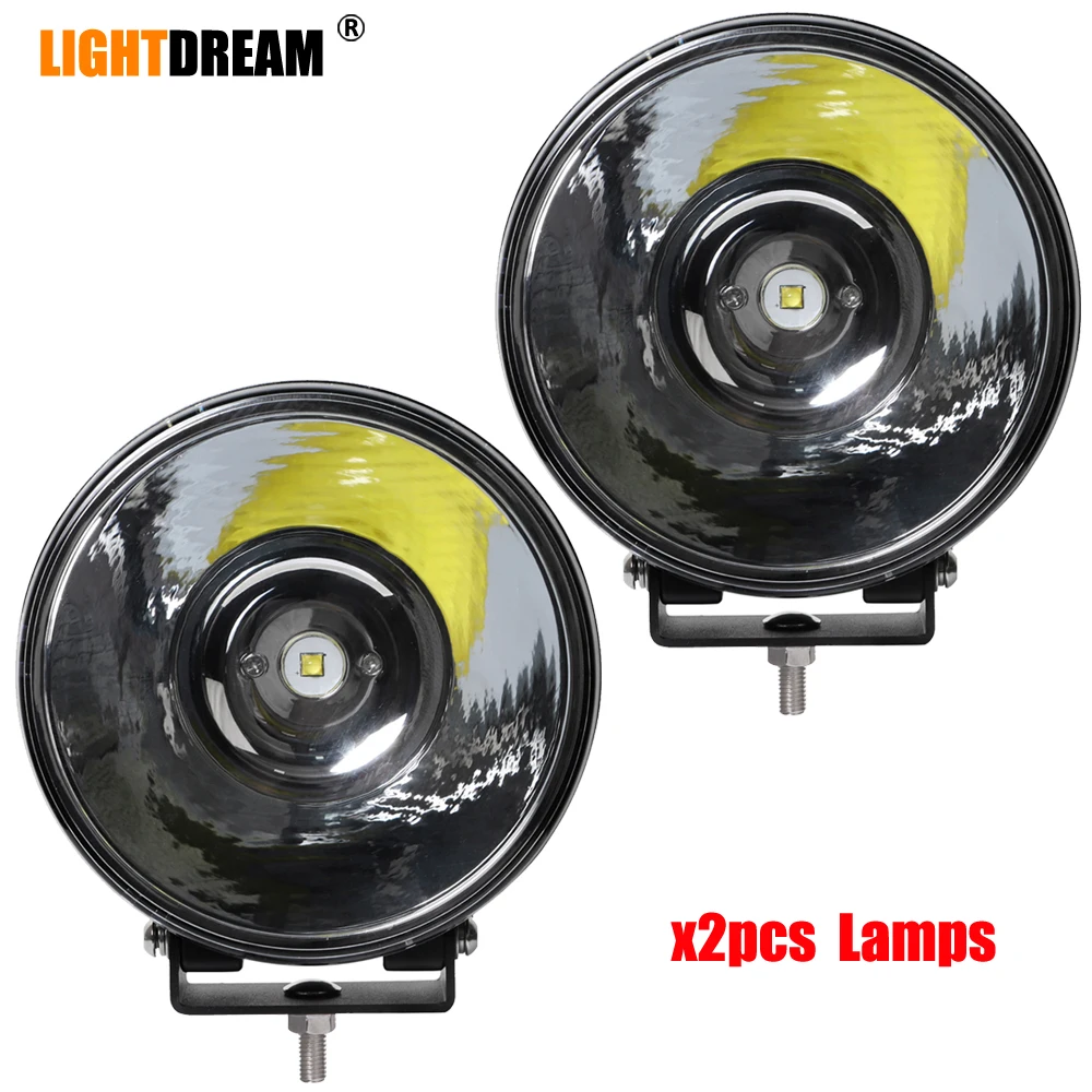Best Price Pair 7inch 40W Single Led Spotlights 357200001 7\ Round Led Driving Beam Lights 10-30V On road SUV ATV CAR Truck offroad lights