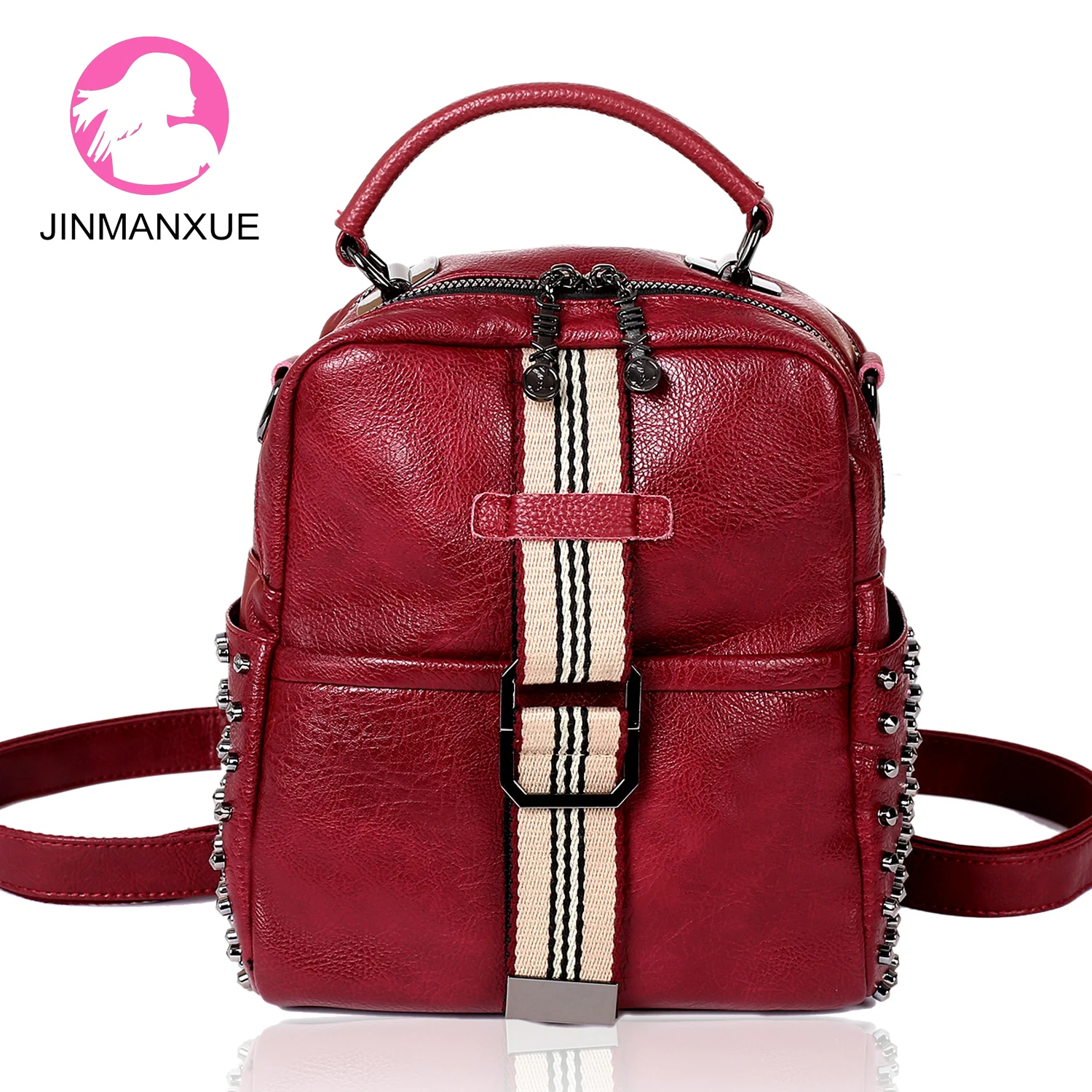

New Fashion Backpack Retro Ladies Crossbody Bag High Quality Leather Shoulder Bag Large Capacity College Messenger Handbag