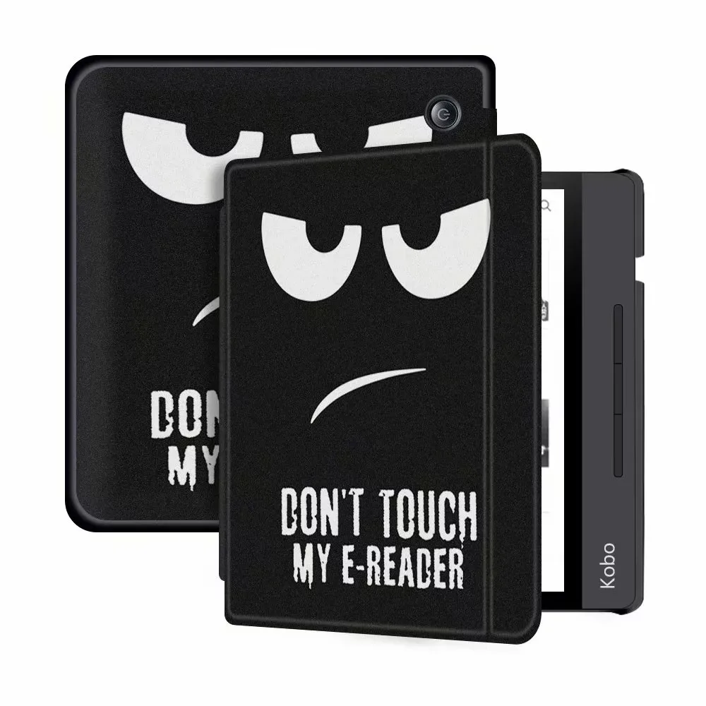 Big eyes Магнитный смарт-чехол-подставка для всех новых " Kobo Libra H2O E-Reader защитный чехол для kobo N873 электронные книги+ пленка+ стилус - Цвет: Big eyes