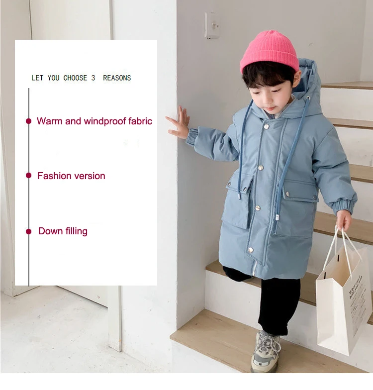Winter Children Jacket&Coat For Boys New Arrivals Fashion Hooded Outwear Kids Down Coat Padded-Cotton Boy Clothes Outwears
