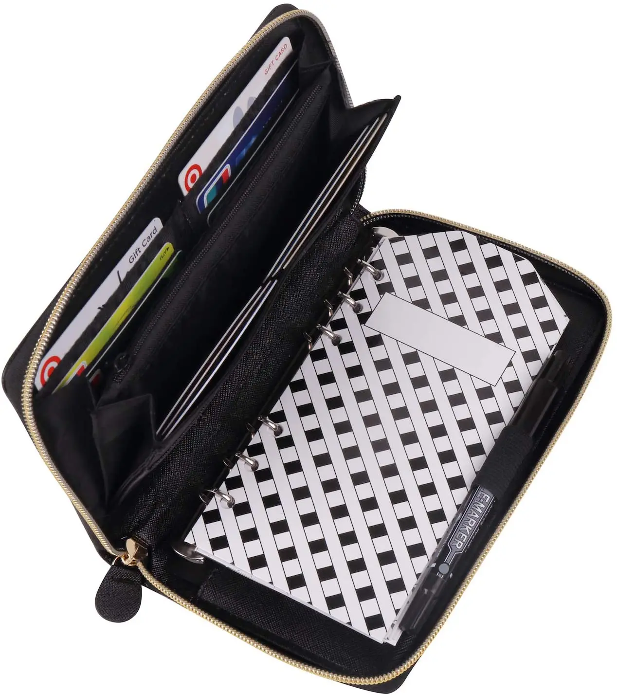 Cash Envelope Wallet All in One Budget System with 12x Tabbed Cash Envelopes 12x Monthly Budget Cards 1x Yearly Budget Planner