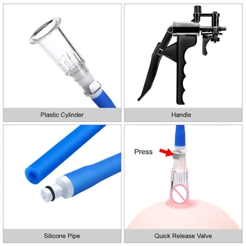 FOUNDMORE Sex Toys Vagina Nipple Pump Sucker Set Acrylic Cylinders Vacuum Clitoris Stimulator Enlarger Sucking Massager BDSM Toy 3