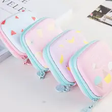 Самая низкая цена милый мини торт мороженое печать молния портмоне наушники держатель для хранения Кошелек