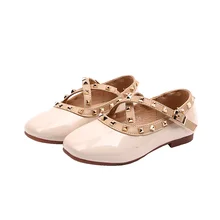 Best Price Kids Girls Leather Shoes with Rivets Fashion Children Princess Shoes Soft Bottom Patent Leather Solid Color SX436 Best Price Kids Girls Leather Shoes with Rivets Fashion Children Princess Shoes Soft Bottom Patent Leather Solid Color SX436