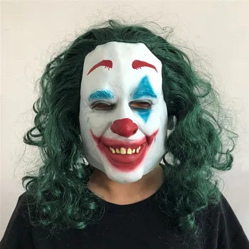 

2019 Joker Origin Movie Horror Mask Cosplay Clown Joaquin Phoenix Arthur Fleck Scary Latex Masks Helmet Halloween Party Props