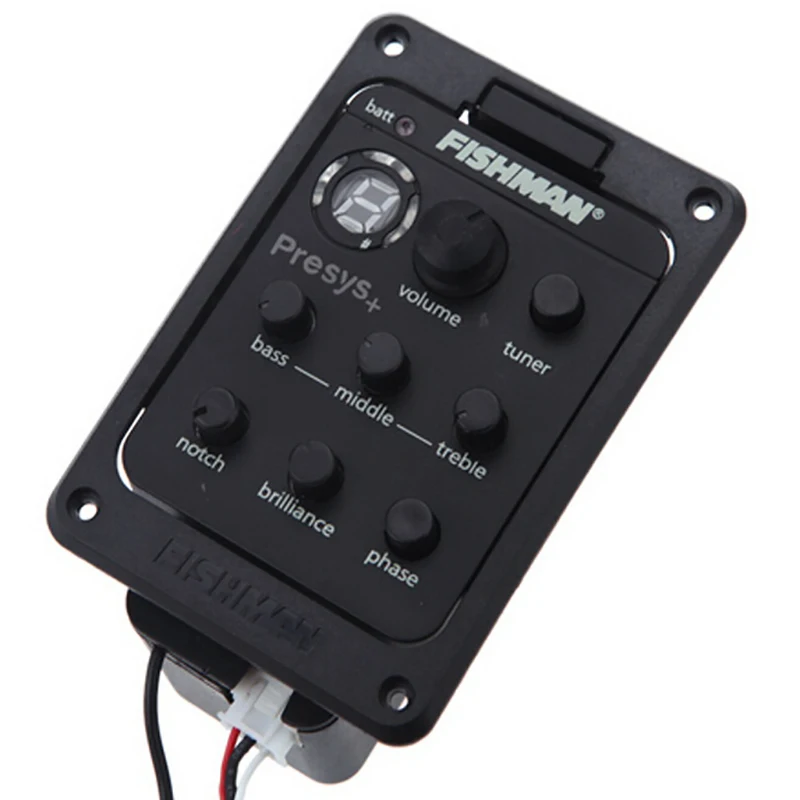 Fishman 201 эквалайзер акустика пьезо pick Up гитарный тюнер черный цвет Запчасти для