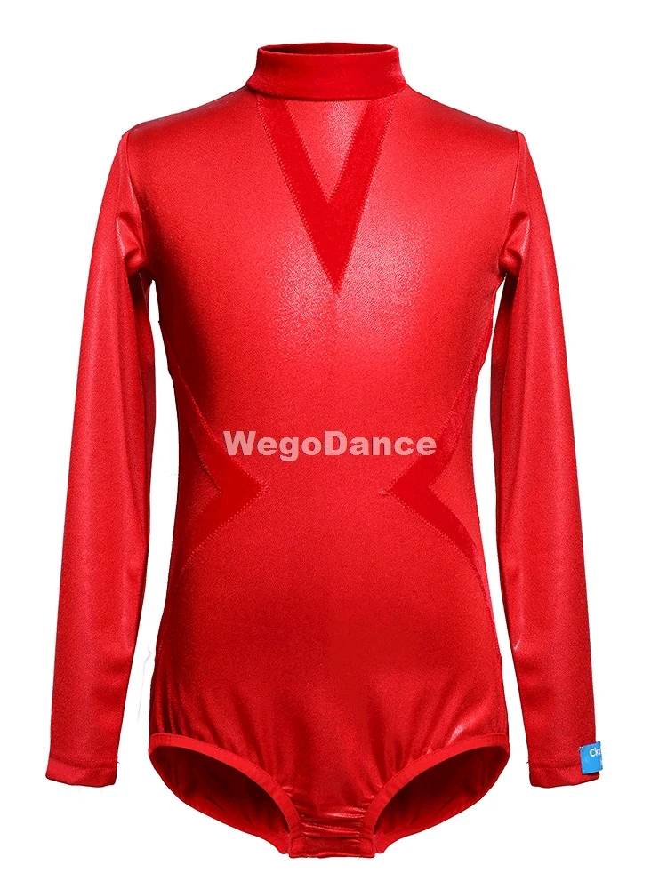 Spandex Girls Latin Bodysuit For Dancing Ballroom Dance Rumba Children Samba Cha Cha Tango Skirt Standard Salsa Ballet Top