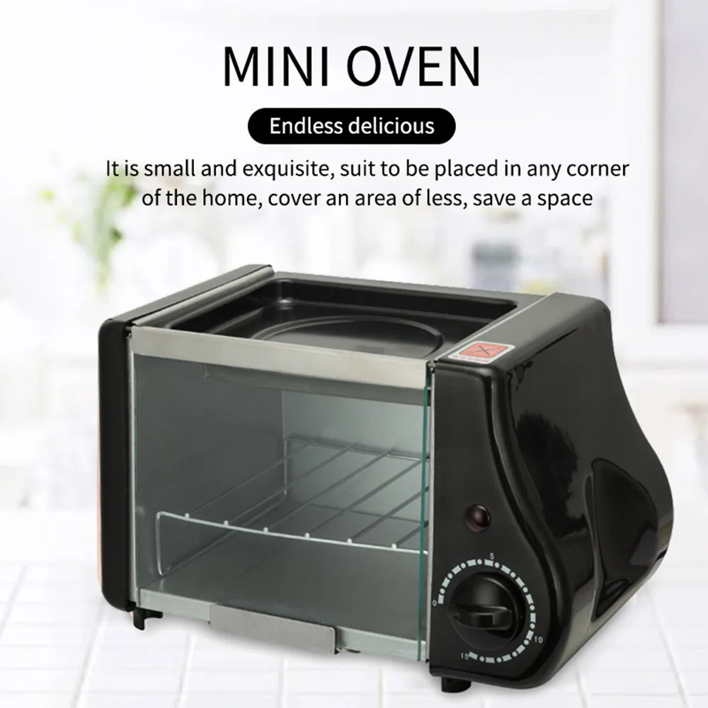 220 V Baking Pan Mini Toaster Bread Electric Oven Baking Frying Pan