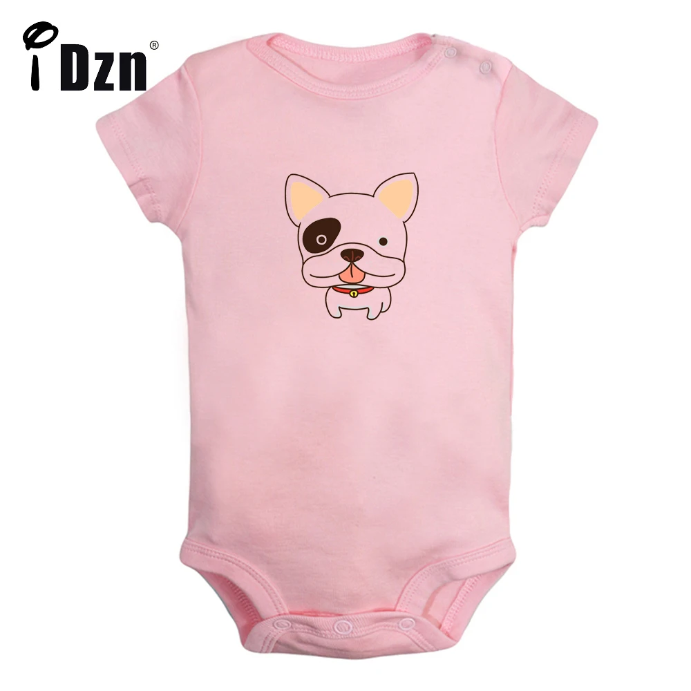 

iDzn Baby Boys Girls Summer Bodysuit Newborn Cute Dog Printed Clothing Funny Cartoon Puppy Rompers Cotton Short Sleeves Jumpsuit