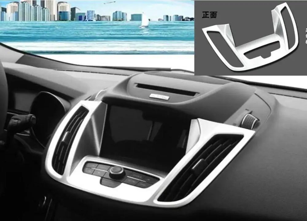 ABS Матовая Внутренняя Панель навигации рамка Крышка отделка 1 шт. для Ford Kuga Escape