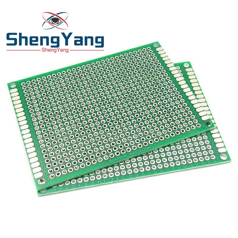 1 шт. 6*8 6X8 см двухсторонний Прототип pcb Универсальный макет печатная плата для Arduino 1,6 мм 2,54 мм Стекловолокно