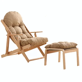 

Lifting Chair Folding Nap Chair Elderly Balcony Leisure Chair Household Leisure Nap Chair Solid Wooden Lazy Sofa