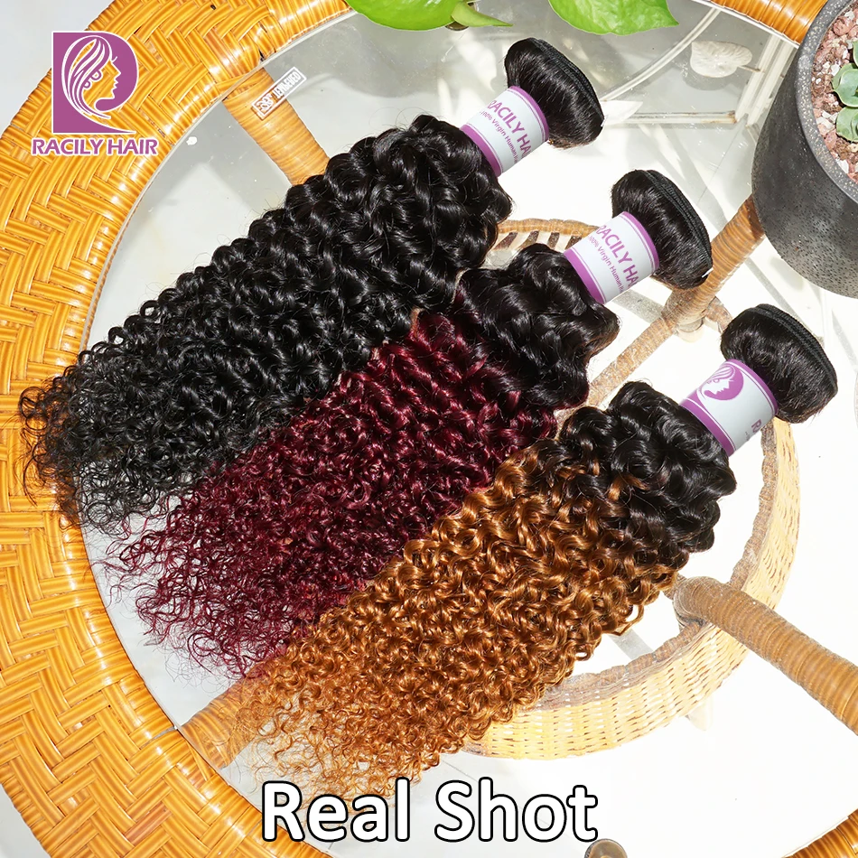 Racily Hair 1/3/4 Pcs Ombre Hair Bundles Brazilian Kinky Curly Hair Weave Bundles Deals Remy T1B/30 Ombre Human Hair Extensions 5 Racily Hair 1/3/4 Pcs Ombre Hair Bundles Brazilian Kinky Curly Hair Weave Bundles Deals Remy T1B/30 Ombre Human Hair Extensions 5