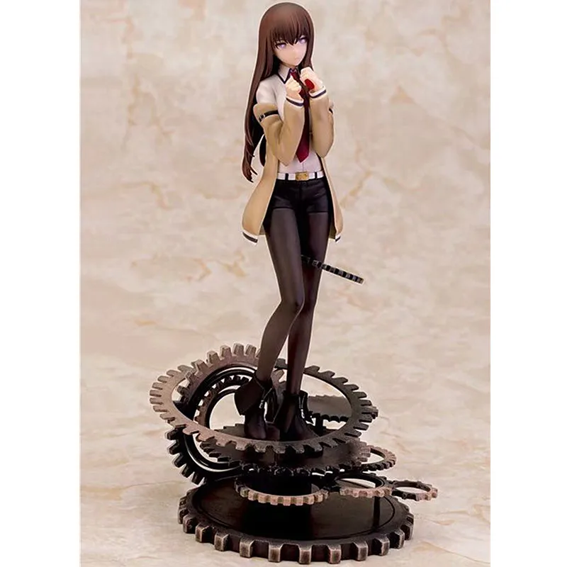 Белый Аниме Makise Kurisu Steins Gate Shining Hearts ПВХ фигурка игрушка кукла Коллекция Модель Brinquedos Фигурки подарок A234 - Цвет: Белый