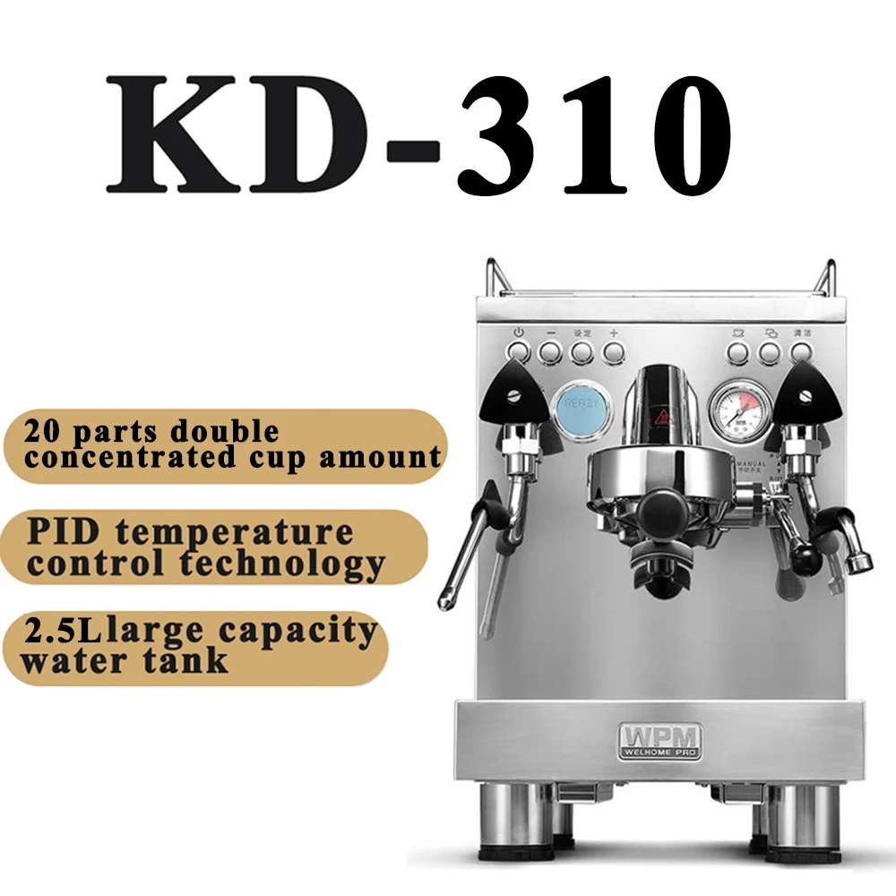 WELHOMEKD310EspressoMachineCoffeeMakerStainlessSteelSemi