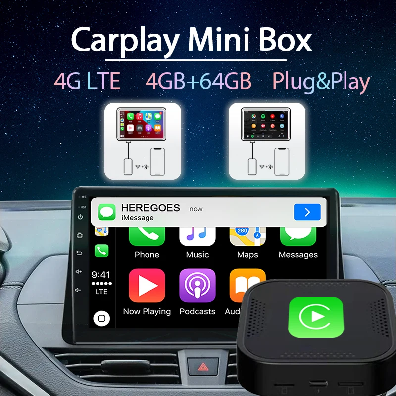 Wireless Carplay Ai Box Android Box Mini Apple Car Multimedia Play Android Auto Connect Per Volkswagen Ford Benz Plug And Play