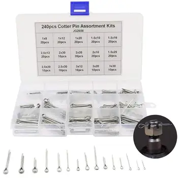 

IZTOSS 240PCS Cotter Pin Assortment Kit Case Carbon Steel Clip Set,for Automotive, Mechanics,Anything Else Mechanical
