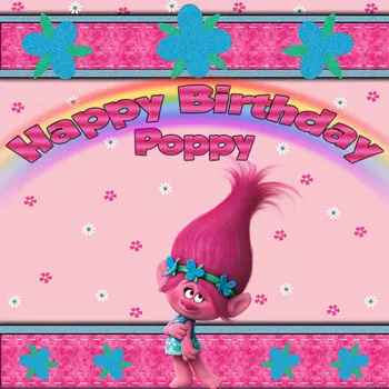 

trolls birthday party baby child photo background photography backdrops quality vinyl
