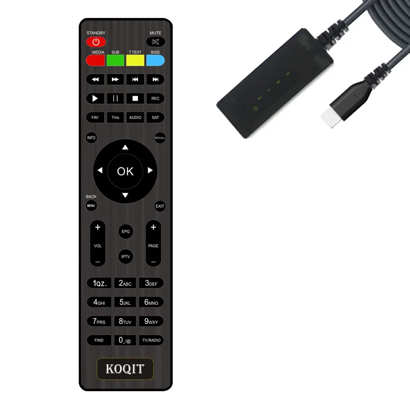 Koqit u2 Receptor de tv por Satélite Controle Remoto Extra Contorller ir Display Led Caber u2 Apenas Dvb s2 Conjunto-superior Caixa de tv Receptor - Image 5