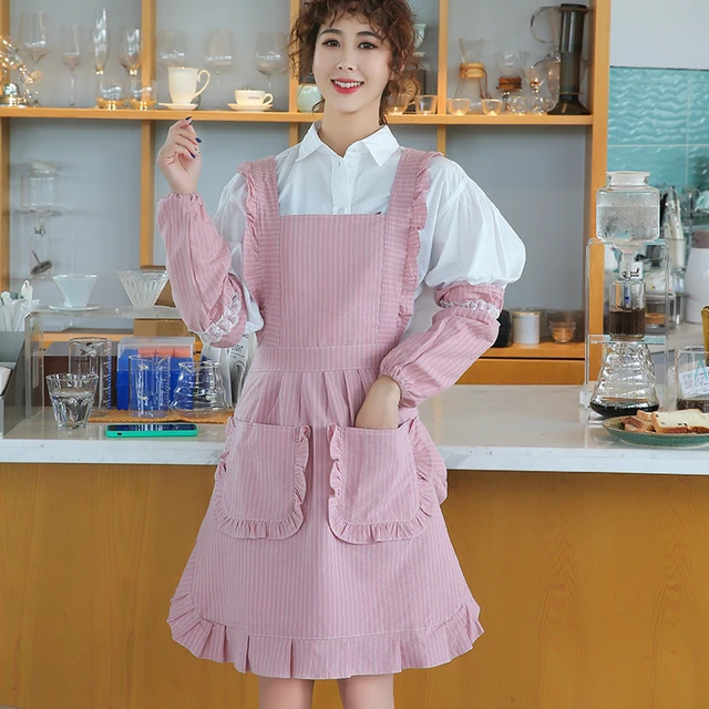 Kitchen Apron Household Kitchen Home And Abroad Pure Cotton - Temu