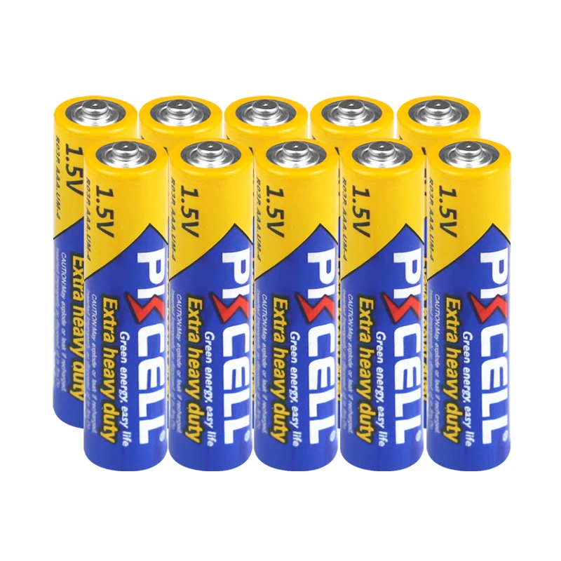 10 шт. PKCELL R03P 1 5 В AAA батарея 3A UM4 цинковый Карбон супер сверхмощная сухая и