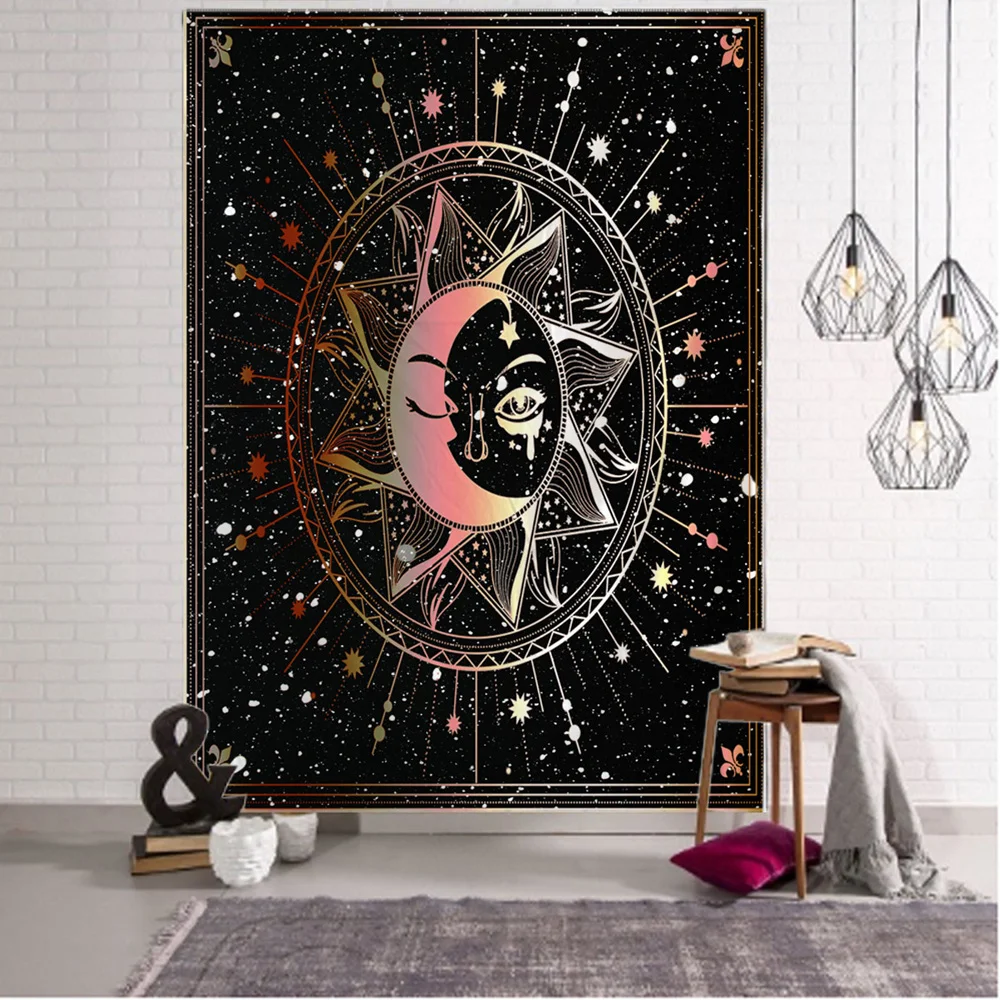 Simple divination magic tapestry print large wall mounted hippie