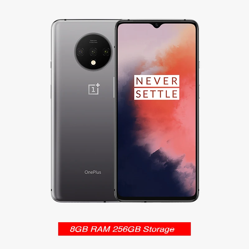 Смартфон OnePlus 7T с глобальной прошивкой, 8 ГБ, 128 ГБ, Snapdragon 855 Plus, AMOLED экран 90 Гц, камера 48 МП, большая батарея UFS 3,0, варп-зарядка - Цвет: 8GB 256GB Gray