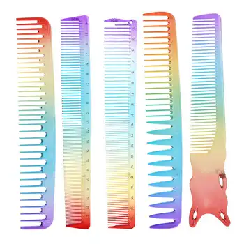 

Colorful Hair Comb Professional Styling Barber Hair Comb Short Tailed First Tooth Rounded Corner Design Haircut Dressing Comb