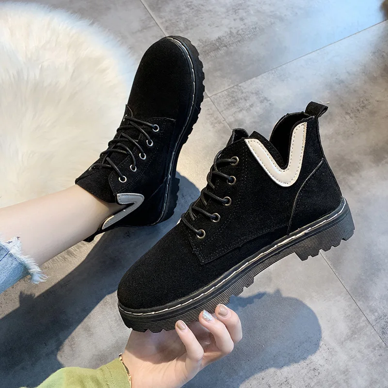 

Martin Boots Women's British-Style Students Korean-style Versatile Short Boots 2019 Winter New Style Spring And Autumn Small Lea