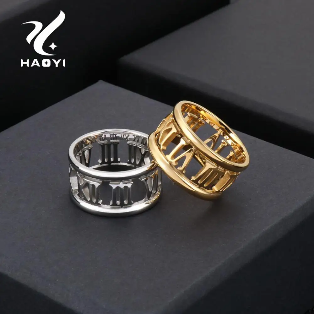 Популярное модное мужское кольцо HaoYi из нержавеющей стали 316 вечерние