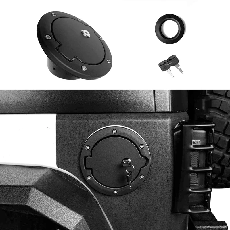 Для Jeep Wrangler JK 07-18 Автомобильный газовый бензиновый бак крышка с замком алюминиевый замок Топливный Газ бензиновый бак крышка