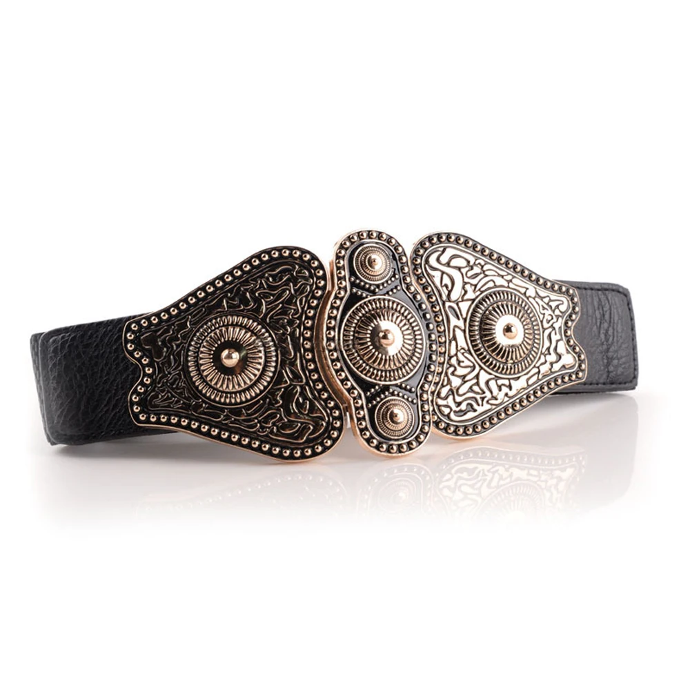 

2022 New Fashion Waistband Punk Women Belts VD1779 Elegant Elastic Black Waist Belt cinturón mujer