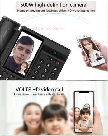 Умный LTE 4G gsm фиксированный беспроводной стационарный телефон Android SIMcard Videocall wifi Bluetooth точка доступа telefono для дома и офиса busi