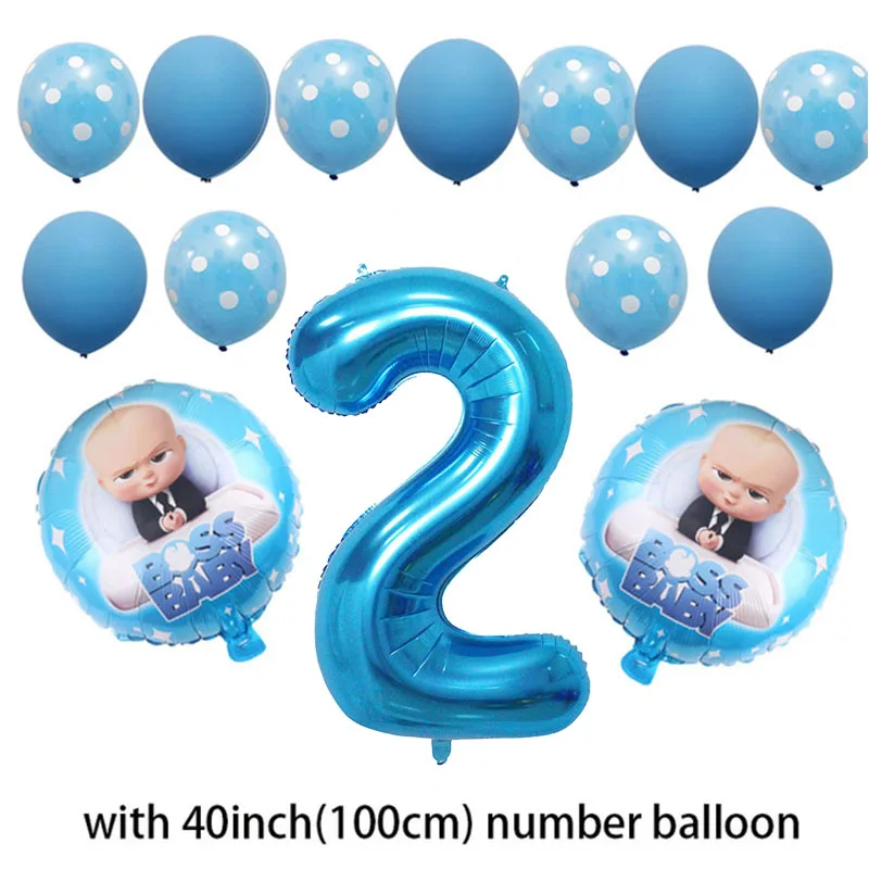 Ребенок босс шарики baby shower годовалого ребенка босс День Рождения украшения/воздушные шары поставщиком сперва 1st в честь Дня рождения, детские игрушки - Цвет: Мятно-зеленый