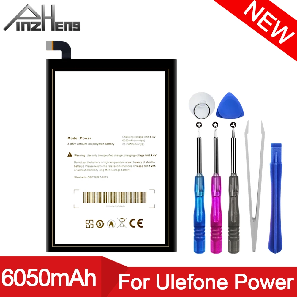 PINZHENG новая высокая емкость 6050mAh батарея для телефона Ulefone Замена мощности Bateria Power