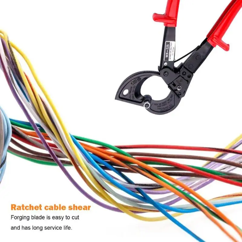 

Ratchet Stripping Pliers Wire Stripper Electrician Tool Cable Cutter Scissors Forged Blades Simple with Long Service Life