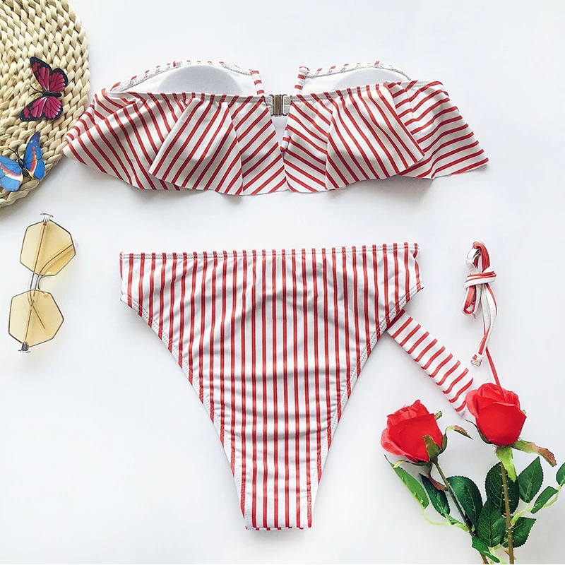 Сексуальный женский купальник бикини с v-образным вырезом и высокой ...