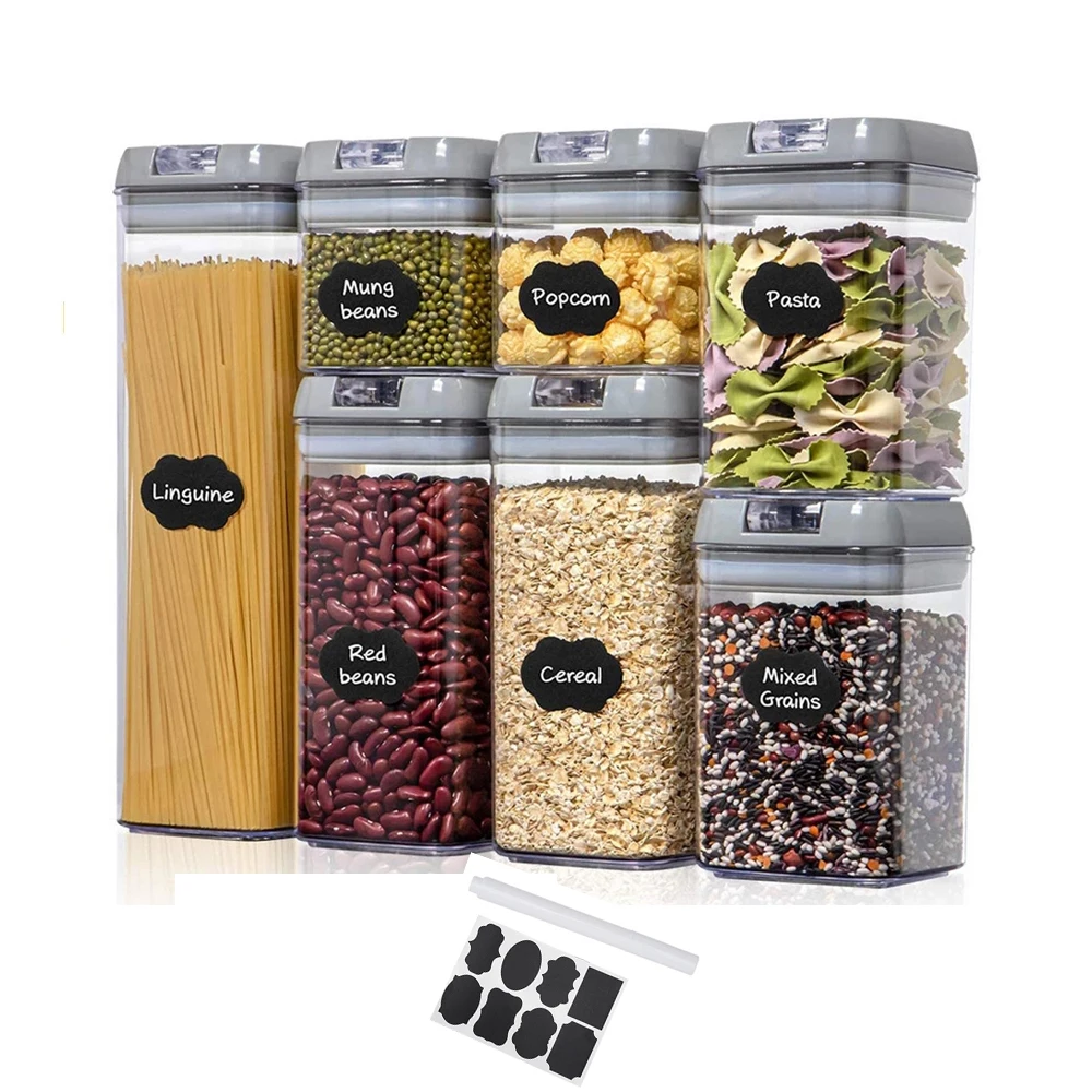 

Пластиковый контейнер для хранения, зерновая банка, емкость для хранения продуктов, герметичная емкость для муки, пасты, кухонная бутылка для хранения в холодильнике