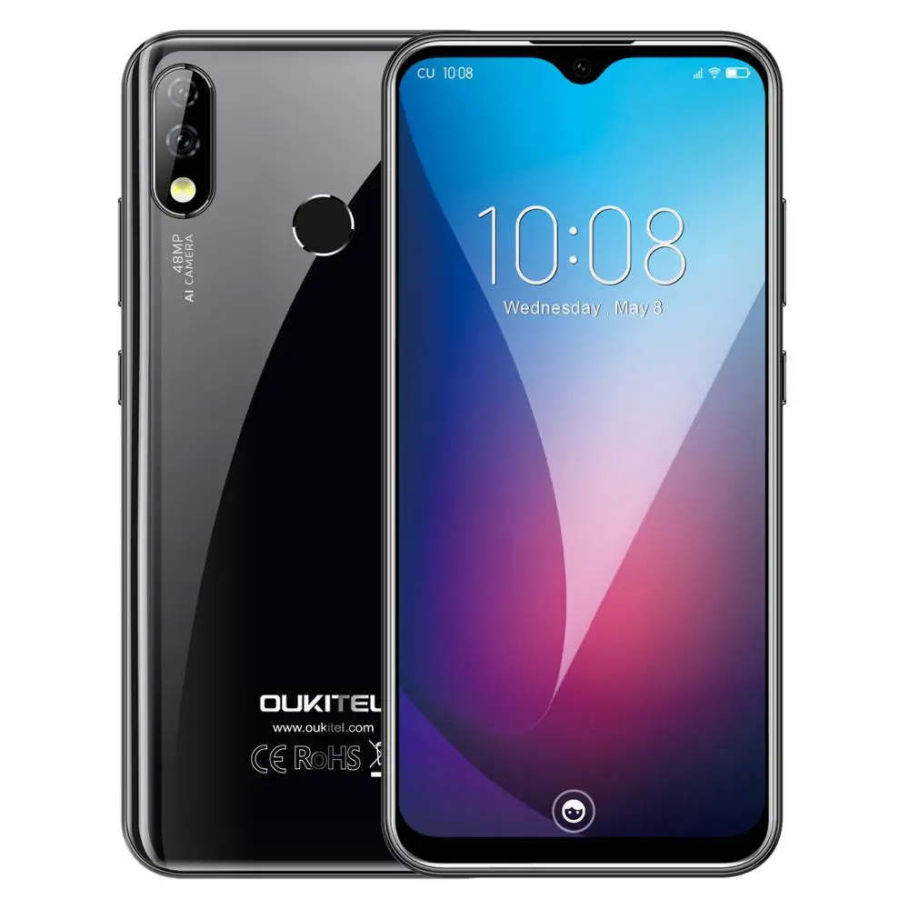 Oukitel y4800 6," 19,5: 9 экран Android 9,0 6G ram 128G rom смартфон 4000mAh аккумулятор 48MP+ 5M отпечаток пальца Лицо ID мобильный телефон