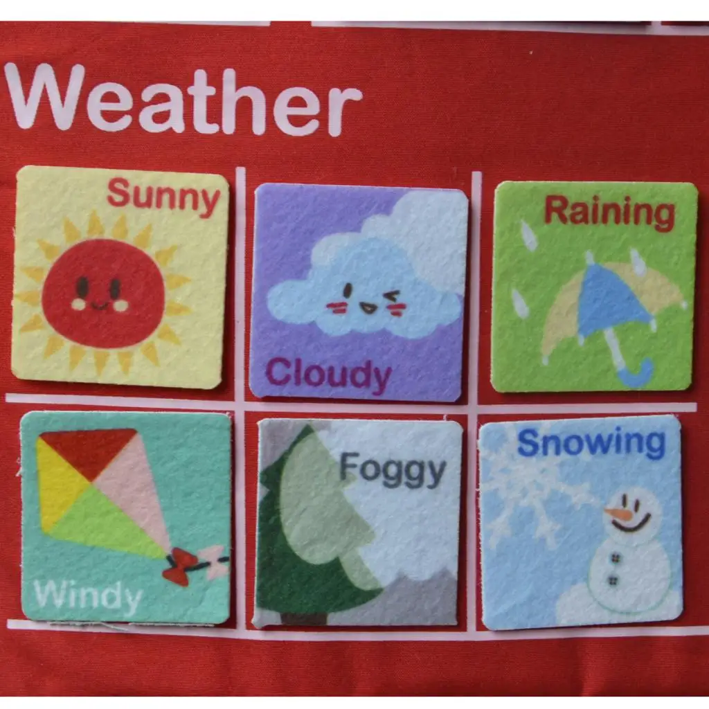 Календарь из ткани диаграмма обучения ремесла с погодой сезон месяцев неделя Дата буквы-для детей раннего образования