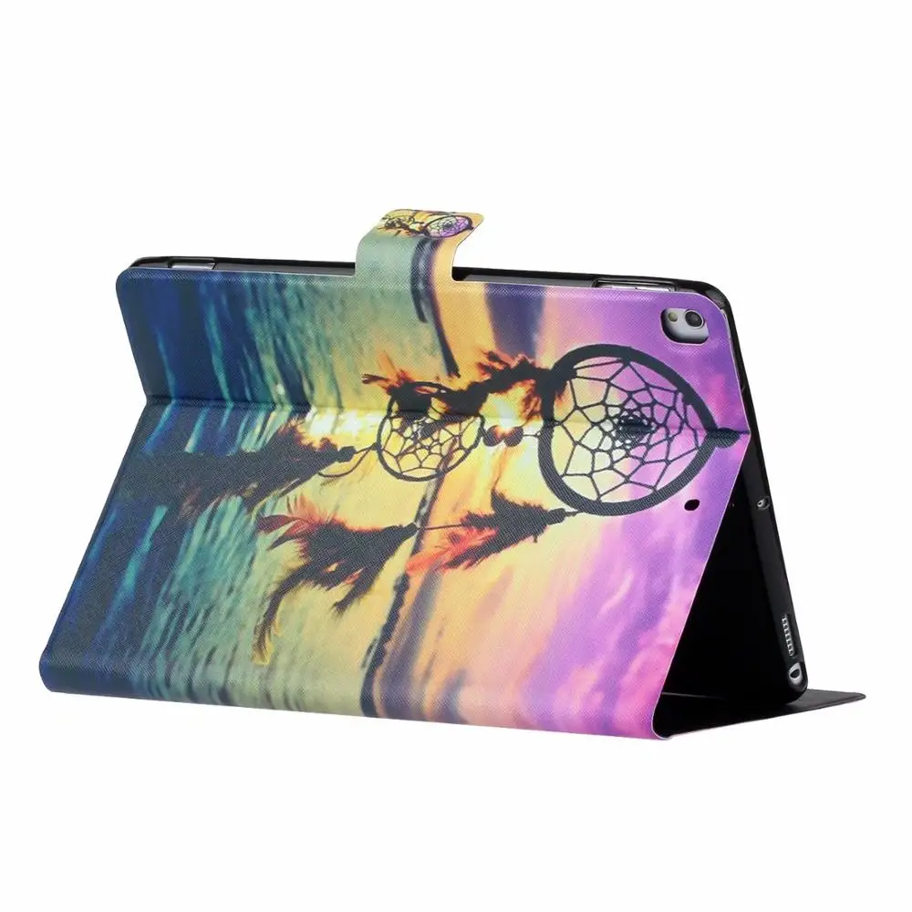 Модный цветной кожаный чехол для планшета с рисунком для нового IPad 7th Gen 10,2 дюймов Smart Auto Sleep Wake, чехол-подставка+ ручка