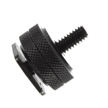 

High Quality New 1/4"-20 Tripod Aluminum Screw to Flash Hot Shoe Adapter Fix Digital Device Black Wholesale