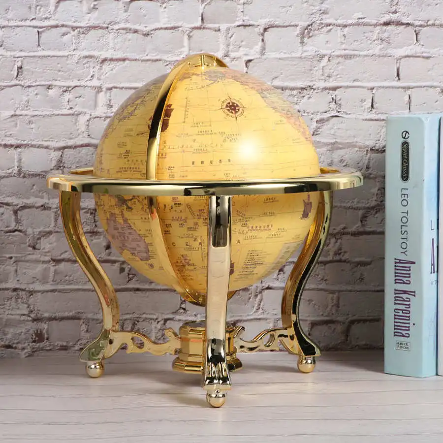 Defilé schapen baden Antieke Globe Gift Bureau Decor Educatief Hulpmiddel Teaching Ambachten Met  Kompas 720 Graden Rotatie Lezen Wereldbol - AliExpress