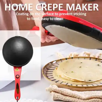 

220V 600W Electric Crepe Maker Non Stick Baking Pancake Pan Frying Griddle Machine Multifunction Kitchen Cooking Tools 18cm