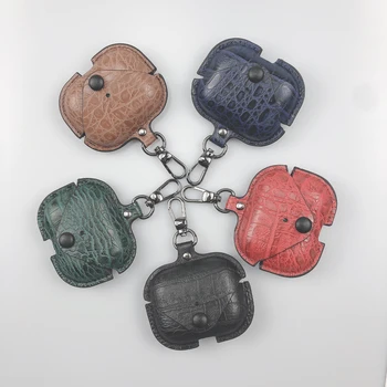 

PU Leather Headphone Case For Apple Airpods 1 2 3 Luxury Business Style Crocodile-like Protective Case For Apple Airpods Pro New