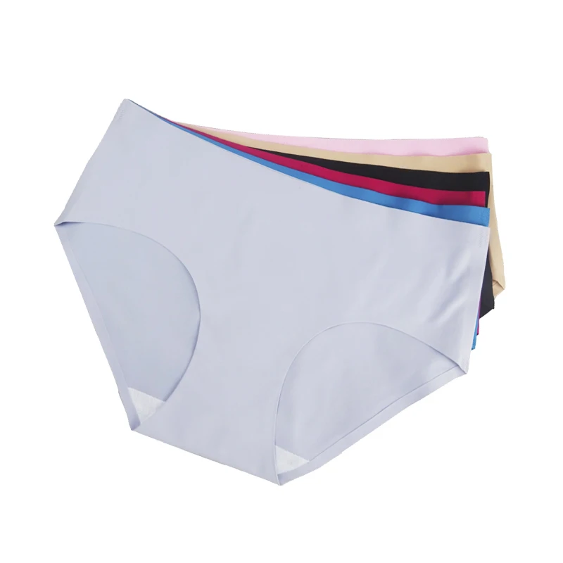 

6 Pcs / Lot Hot Sale 6 Solid Color Seamless Underpants Plus Size Women's Underwear Panties M L XL XXL 3XL 4XL 9022
