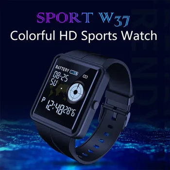

Men Sports Smart Watch W37 HD Color Screen Heart Rate Monitor Waterproof Sleep Fitness tracker Smartwatch for Android ios