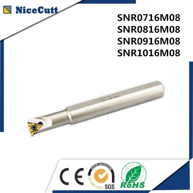 

SNR CNC Internal Threading Holder Turning Tool rod 08IR/11IR/16IR Inserts Lathe SNR**16M08 Holder Freeshipping Nicecutt