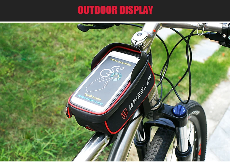 Велосипедные Сумки на колесиках MTB, для шоссейных велосипедов, непромокаемые, с сенсорным экраном, для езды на велосипеде, верхняя Передняя труба, каркасные сумки, 6,0 чехол для телефона, Аксессуары для велосипеда