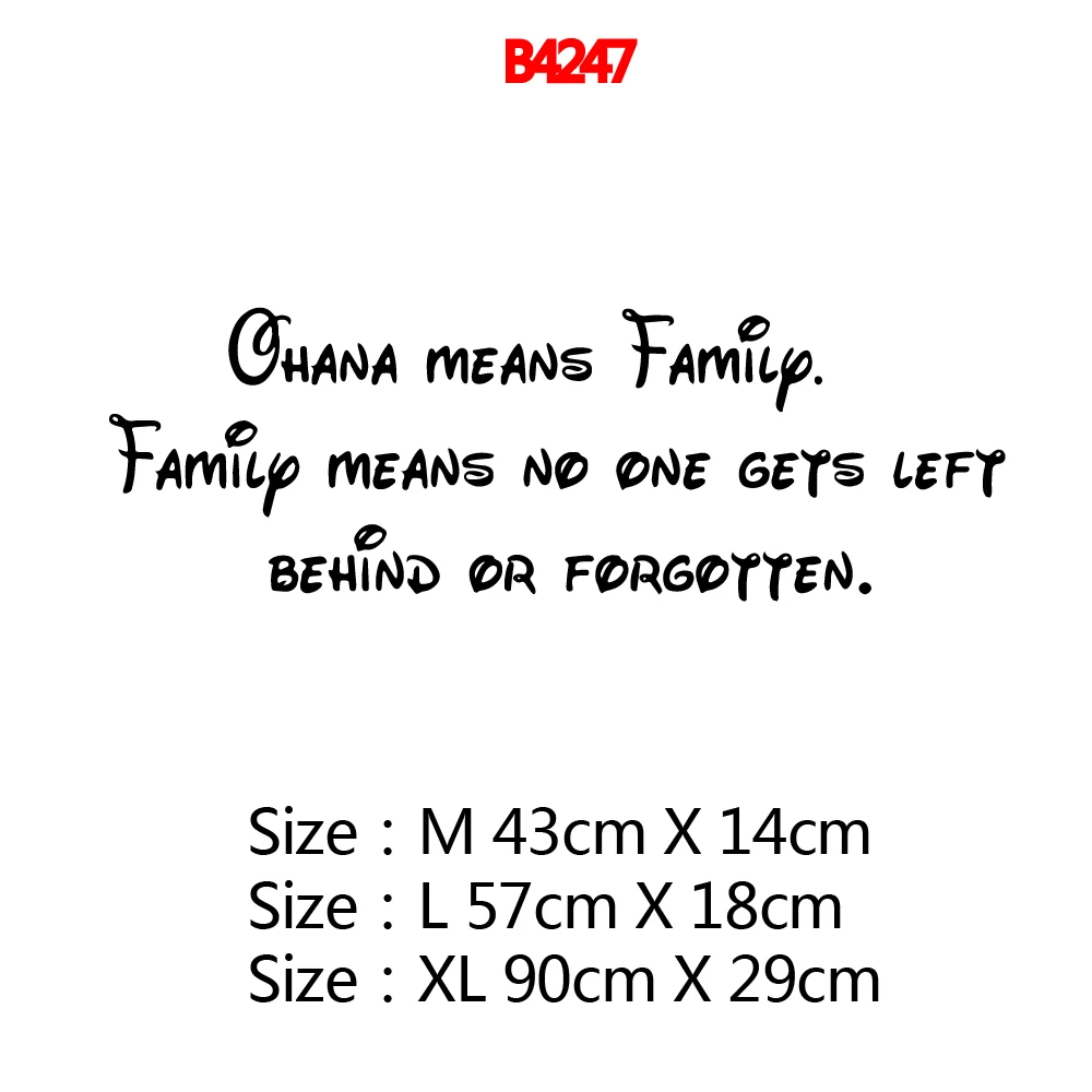 Disney Family QHANA Fashion phrase wall sticker Pvc wall stickers Removable material wall sticker home decoration accessories